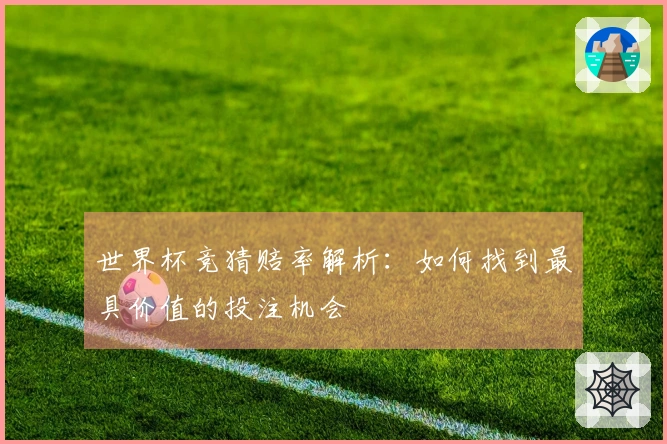 世界杯竞猜赔率解析：如何找到最具价值的投注机会